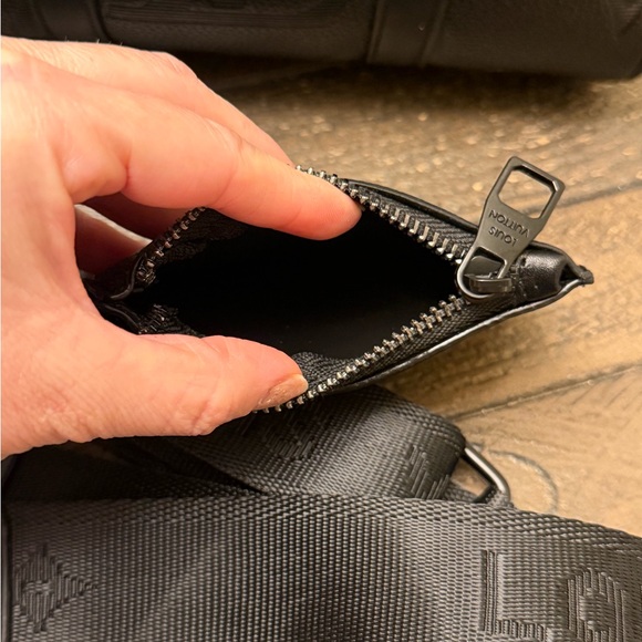 Elegant Black Duffel Bag with Matching Clutch, New - Picture 10 of 17